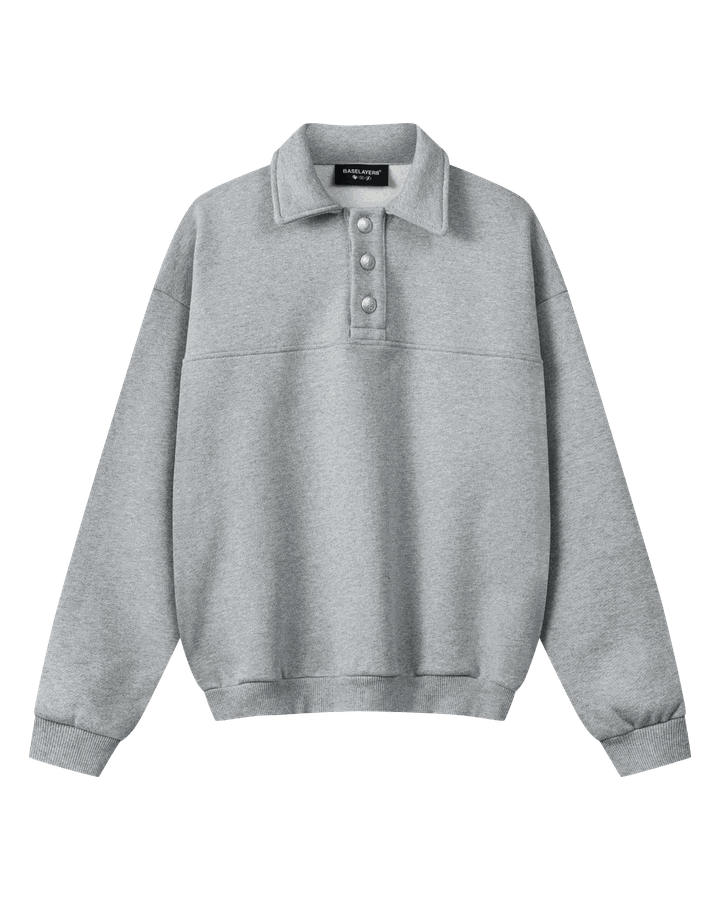 Baselayer Polo Sweater - Heather Grey – TARMAC