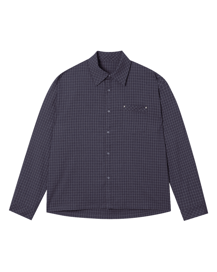 Edelweiss Plaid Shirt - navy